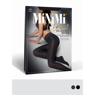 Minimi Колготки DIAMANTE MICRO 100 (кружевной пояс микрофибра)