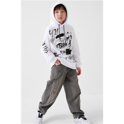 Брюки текстильные джинсовые для мальчиков PLAYTODAY, 1240613