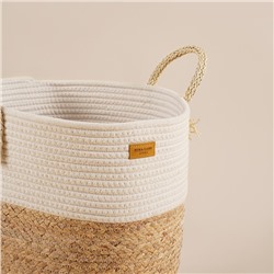 Корзина для белья плетеная круглая SL Home Orden, 35×40 см, хлопок, гиацинт