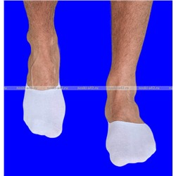 3 ПАРЫ - Следки мужские короткие белые с силиконом