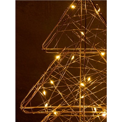 Фигура световая «Ёлочка», 40×31×6 см, 30 LED, батарейки ААх3 (не в компл.), свечение тёплое белое