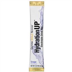 California Gold Nutrition, HydrationUP, смесь для приготовления электролитического напитка, виноград, 20 пакетиков, 4,7 г (0,17 унции) в каждом