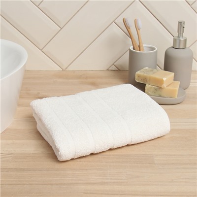 Полотенце для ног LoveLife Lines, 50×90 см, хлопок 100%, белое