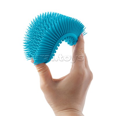 Губка для тела силиконовая овал, голубая