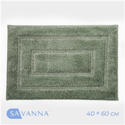Коврик SAVANNA «Мягкость», 40×60 см, зелёный