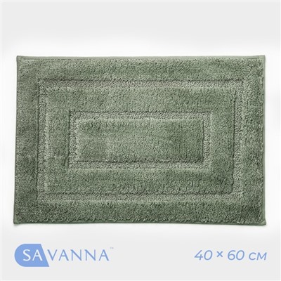 Коврик SAVANNA «Мягкость», 40×60 см, зелёный