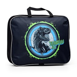 Папка для тетрадей широкая "T-Rex Dino" A4 (35x27x7 см) текстильная на молнии