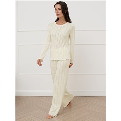 Omsa Пижама OmD 0244D POINTELLE Пижама жен. (Лонгслив+Брюки широкие с гульфиком), СО