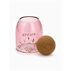 Банка новогодняя стеклянная для сыпучих продуктов «Волшебное время», розовая, 500 мл