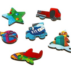 Пазл фигурный «Новый год! Помощники Деда Мороза», 40 деталей