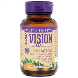 Wiley's Finest, добавка для хорошего зрения, профилактическое средство, 60 капсул