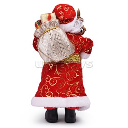 Новогодняя фигурка "Дед Мороз В красной шубке" ПВХ, полиэстер