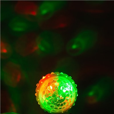 Ночник проектор «Двойной диско-шар» 7 см, 5 В, свечение RGB