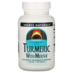 Source Naturals, куркума с Meriva, 500 мг, 120 таблеток