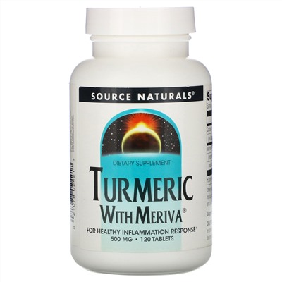 Source Naturals, куркума с Meriva, 500 мг, 120 таблеток