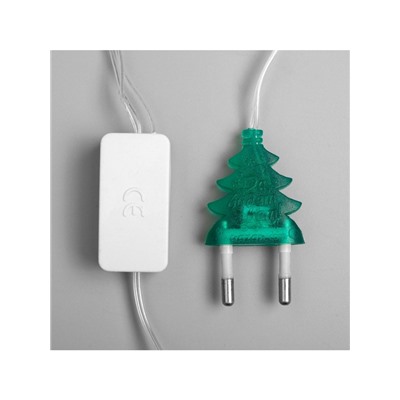 Гирлянда «Нить» 5 м с насадками «Шишки», IP20, прозрачная нить, 20 LED, свечение мульти (RG/RB), мигание, 220 В