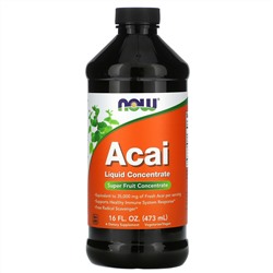 Now Foods, Жидкий концентрат асаи, 16 жидких унций (473 мл)