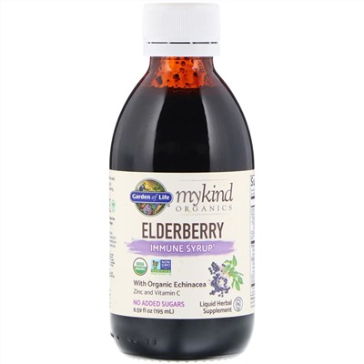 Garden of Life, MyKind Organics, сироп для повышения иммунитета с бузиной, 195 мл (6,59 жидк. унции)