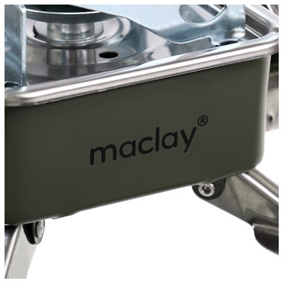 Плита газовая портативная maclay, для кемпинга, 15×15×9 см, квадратная