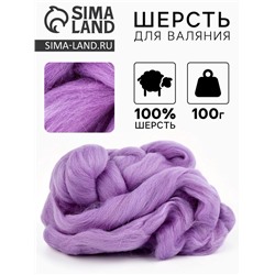 Шерсть для валяния 100 г, Сирень (22)