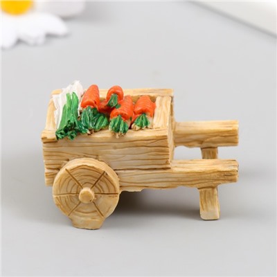 Фигурка для флорариума полистоун «Тележка с овощами», 6×4×4.4 см, МИКС