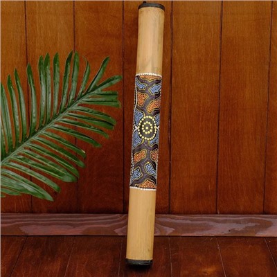 Сувенирный музыкальный инструмент «Посох дождя с голубыми узорами» 50×5×5 см МИКС