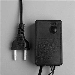 Гирлянда «Нить» 5 м с насадками «Ёлка», IP44, тёмная нить, 40 LED, свечение розовое, 8 режимов, 220 В