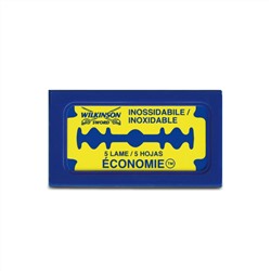 Лезвия для бритья классические двусторонние Wilkinson Sword Economic 5шт. (25X5шт. =125 лезвий) в картонном блоке (Pillar Box.)