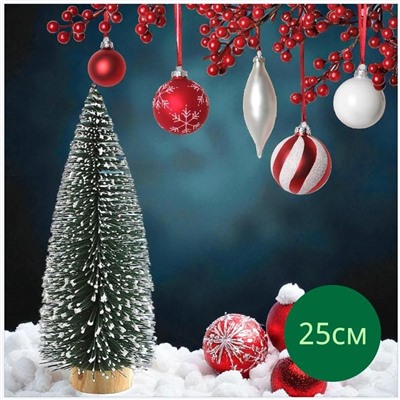 Елка декоративная 25см со снегом