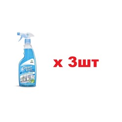 GRASS Clean Очиститель для стекол и зеркал 600мл Голубая лагуна 3шт