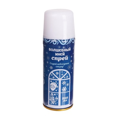 Искусственный снег спрей «Иней» для декора, 250 мл, белый