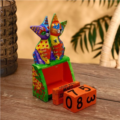 Календарь деревянный «Кошечки»,11×6×22 см, МИКС