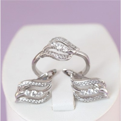 Комплект родий Н01-1926 размер 18