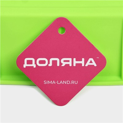 Форма для выпечки Доляна «Хлеб», силикон, 25.5×13.5×6 см, салатовая