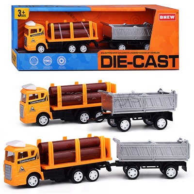 Машина "Лесовоз" металл, в коробке