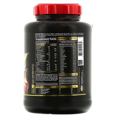 ALLMAX Nutrition, Gold AllWhey, сывороточный протеин премиального качества, шоколад, 2,27 кг (5 фунтов)