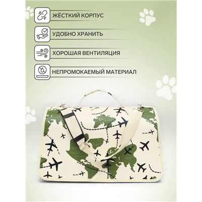 Сумка-переноска каркасная «Самолеты», размер L, 50×23×30 см