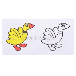 Раскраска для малышей. Посмотри и Раскрась. Слоненок