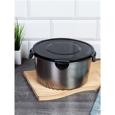 Салатник с герметичной крышкой 20х10 см металл / S-20-369 /уп 60/