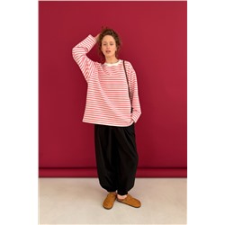 Блузка  STRIP111/01/Белый, розовый