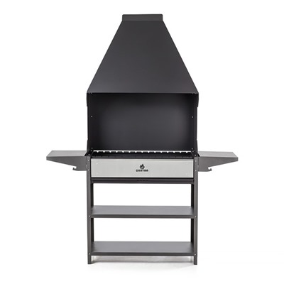 Мангал Professional Optima Zont POZ 3000, 158.2×41.2×207.9 см, 3 мм, с крышей, боковые полки