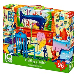 IQ Пазл с развивающей игрой 96 "В гостях у портного. Visiting a Tailor" 6+ (new)
