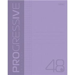 Тетрадь  48л клетка пластиковая обложка "PROGRESSIVE" Фиолетовая (068012) Хатбер