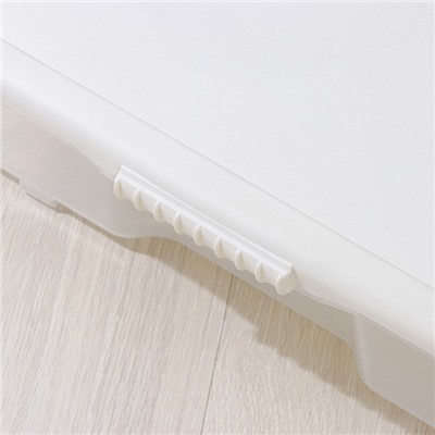 Контейнер для хранения Porter, 18 л, 66×42×12 см, с крышкой, цвет слоновая кость