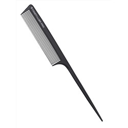 Kristaller Профессиональный гребень для волос с пластиковым хвостиком 06300, карбон, черный, 22 см 25314