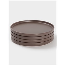 Набор тарелок Доляна «Гранит», 4 шт., d=26 см, керамика, коричневый