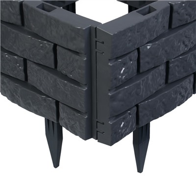 Грядка пластиковая, 4 секции, 45×45×20 см, цвет графит