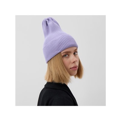 Шапка женская MINAKU, размер 52-56, цвет лаванда