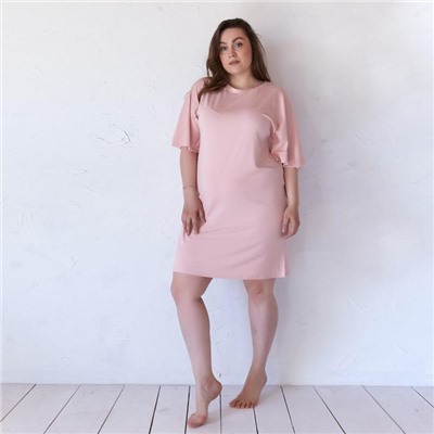 Платье женское MINAKU: Mint & Chocolate цвет пудра, размер 52