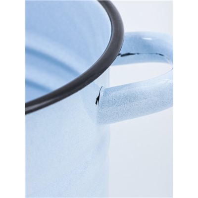 УЦЕНКА Кастрюля, 12 л, цилиндрическая, без крышки, серо-голубая